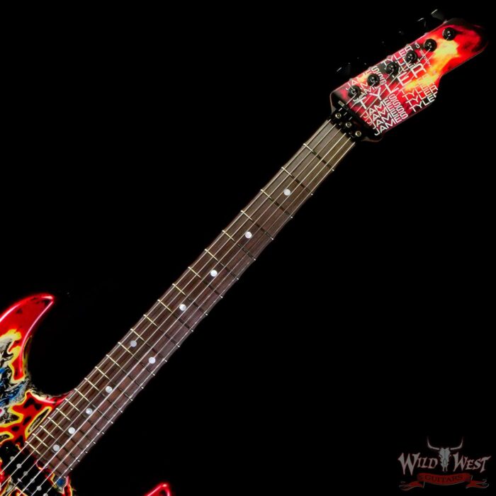James Tyler USA Studio Elite “1982” Floyd Rose Maple Neck Rosewood Fingerboard Burning Water - Image 4
