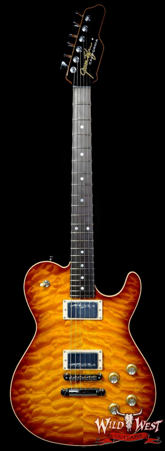 James Tyler USA Mongoose Special Quilted Maple Top Brazilian Rosewood Fingerboard Honey Burst 6.90 LBS (US Only / No International Shipping) - Image 1
