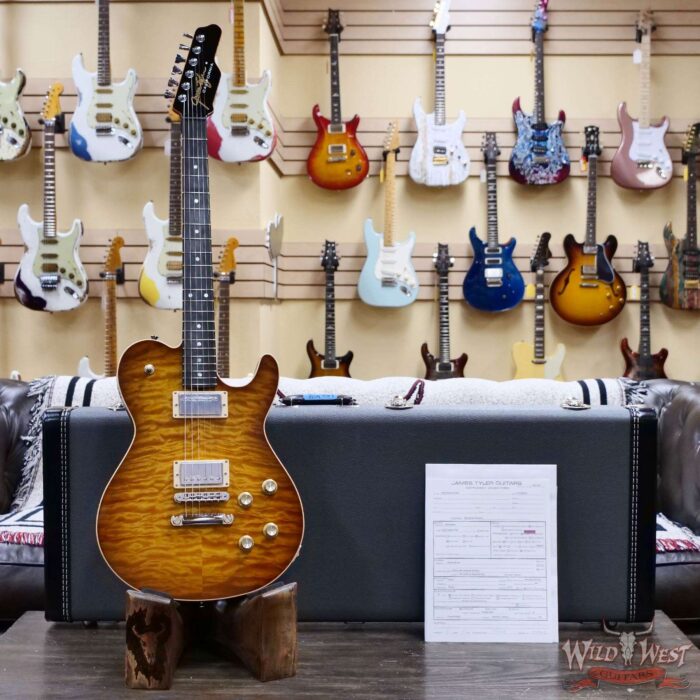 James Tyler USA Mongoose Special Quilted Maple Top Brazilian Rosewood Fingerboard Honey Burst 6.90 LBS (US Only / No International Shipping) - Image 6