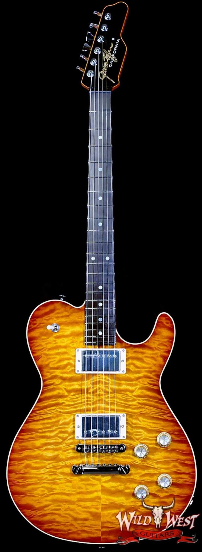 James Tyler USA Mongoose Special Quilted Maple Top Brazilian Rosewood Fingerboard Honey Burst 6.90 LBS (US Only / No International Shipping) - Image 1