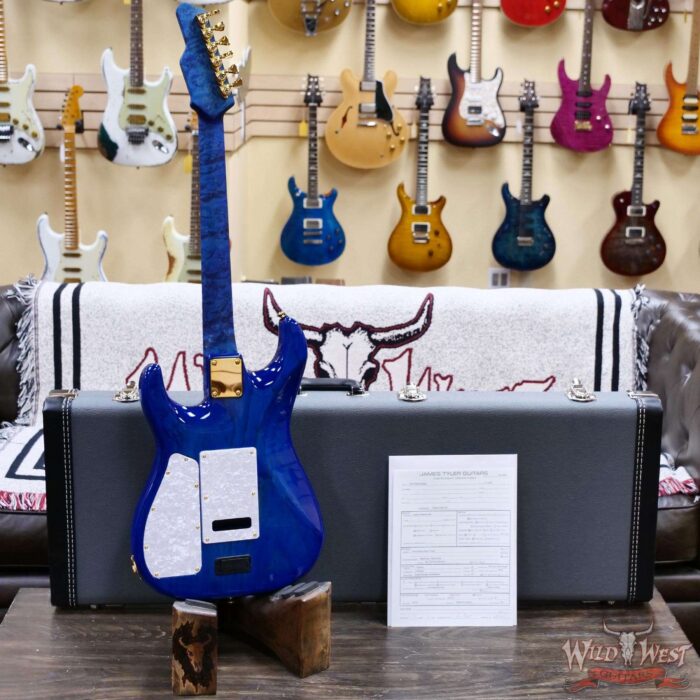 James Tyler USA Studio Elite HD 1-Piece Swamp Ash Body Birdseye Maple Neck Gloss Tinted Trans Royal Blue 6.90 LBS - Image 9
