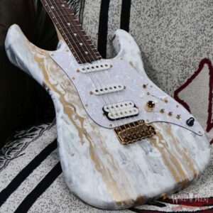 James Tyler USA Studio Elite Alder Body Indian Rosewood Fingerboard White Shmear with Gold Hardware 7.65 LBS - Image 8