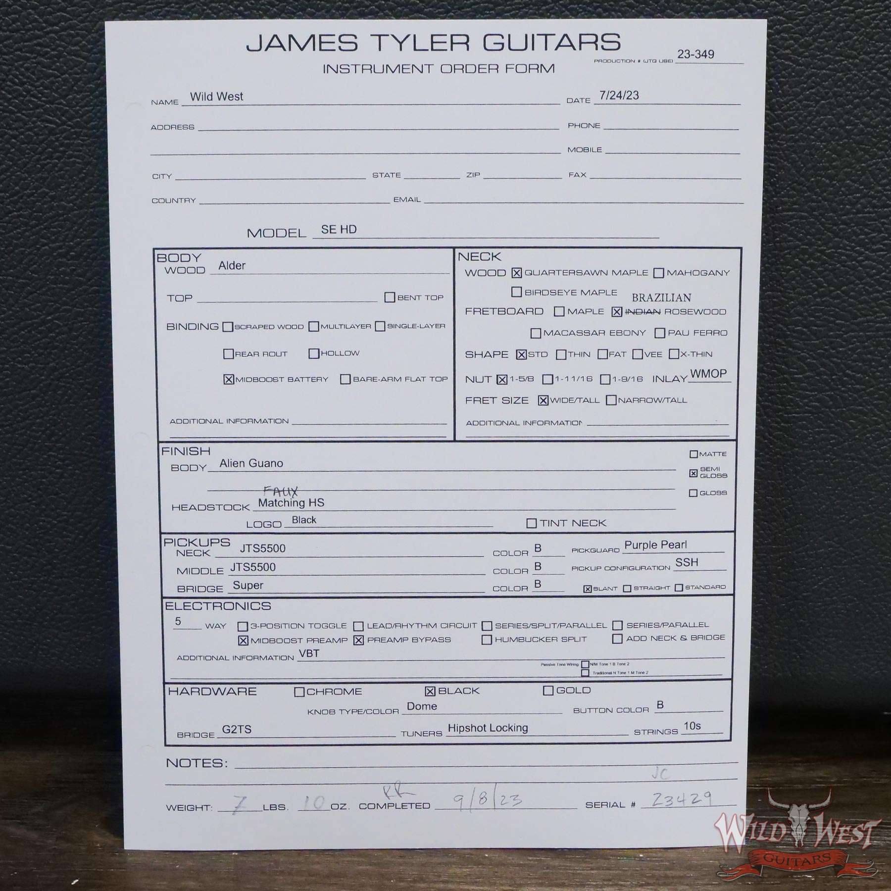 jt-sehd-brz-ag-23429-d8__wwg.jpg James Tyler USA Studio Elite HD HSS Brazilian Rosewood Fingeboard Alien Guano with Black Hardware (US Only / No International Shipping) - Image 13