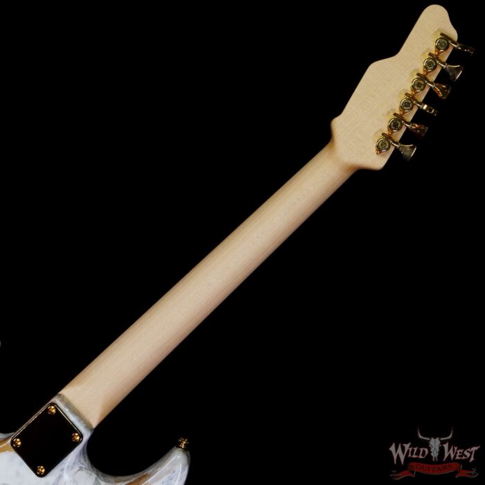 James Tyler USA Studio Elite HD HSS Rear Rout Brazilian Rosewood Fingeboard White Shmear with Gold Hardware - Image 5
