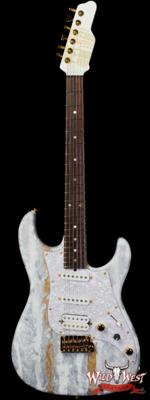 James Tyler USA Studio Elite HD Slanted Pickups Rosewood Fingerboard Midboost Preamp Humbucker Split White Shmear