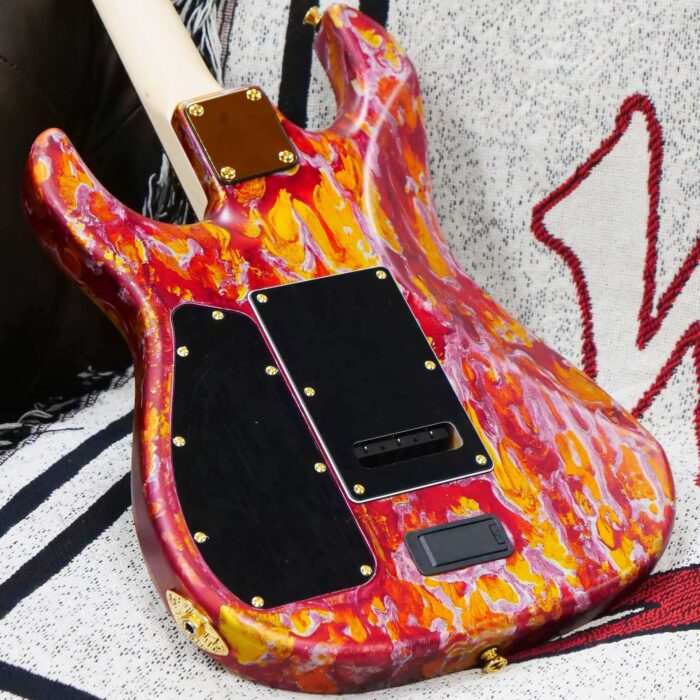 James Tyler USA Studio Elite HD HSS Midboost Preamp Rear Rout Faux Matching Headstock Gold Hardware Fire Shmear - Image 11