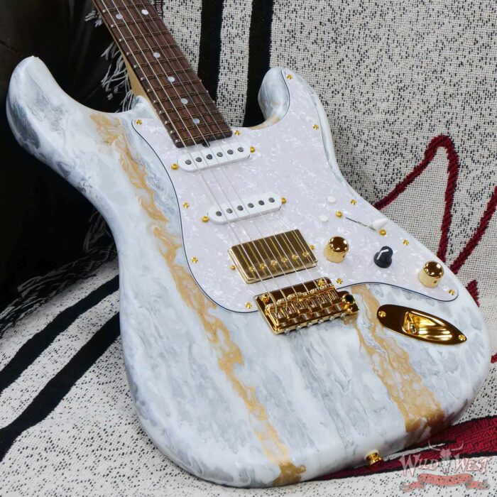 James Tyler USA L.A. Studio Classic HSS Midboost Preamp Rosewood Fingerboard White Shmear Gold Hardware - Image 8
