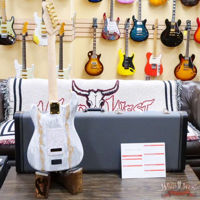 James Tyler USA L.A. Studio Classic HSS Midboost Preamp Rosewood Fingerboard White Shmear Gold Hardware - Image 10