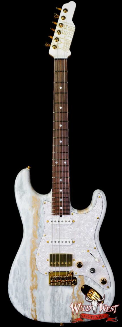 James Tyler USA L.A. Studio Classic HSS Midboost Preamp Rosewood Fingerboard White Shmear Gold Hardware