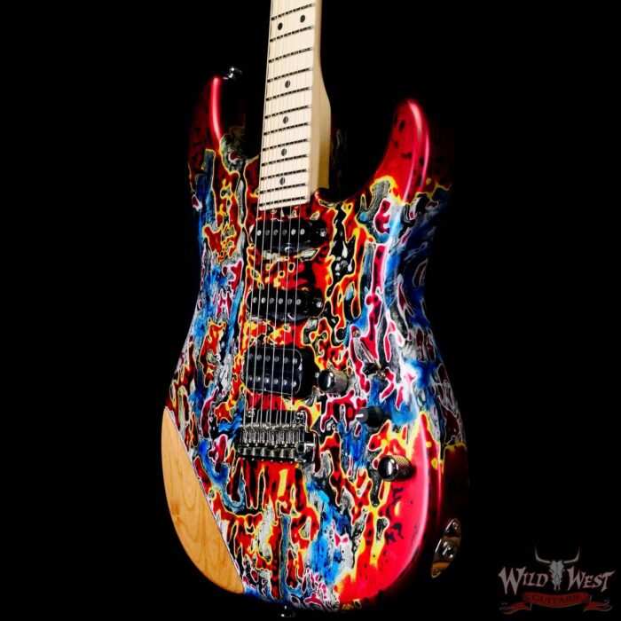 James Tyler USA Studio Elite HD HSS Midboost Preamp Burning Water with Arm Contour - Image 2