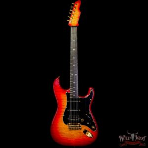 James Tyler USA L.A. Studio Classic HSS Midboost Preamp Ebony Fingerboard Quilted Maple Top Cherry Sunburst - Image 3