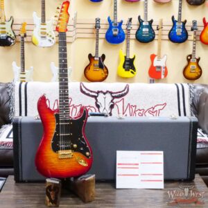 James Tyler USA L.A. Studio Classic HSS Midboost Preamp Ebony Fingerboard Quilted Maple Top Cherry Sunburst - Image 6