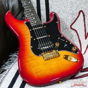 James Tyler USA L.A. Studio Classic HSS Midboost Preamp Ebony Fingerboard Quilted Maple Top Cherry Sunburst - Image 8