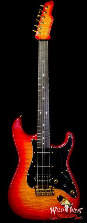 James Tyler USA L.A. Studio Classic HSS Midboost Preamp Ebony Fingerboard Quilted Maple Top Cherry Sunburst