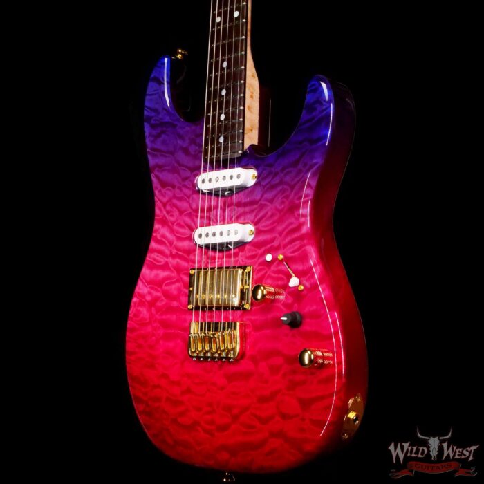 James Tyler USA Studio Elite HD HSS Hardtail Quilt Maple Top Birdseye Maple Neck Brazilian Rosewood Fingerboard Trans Jimburst 6.70 LBS (US Only / No International Shipping) - Image 2