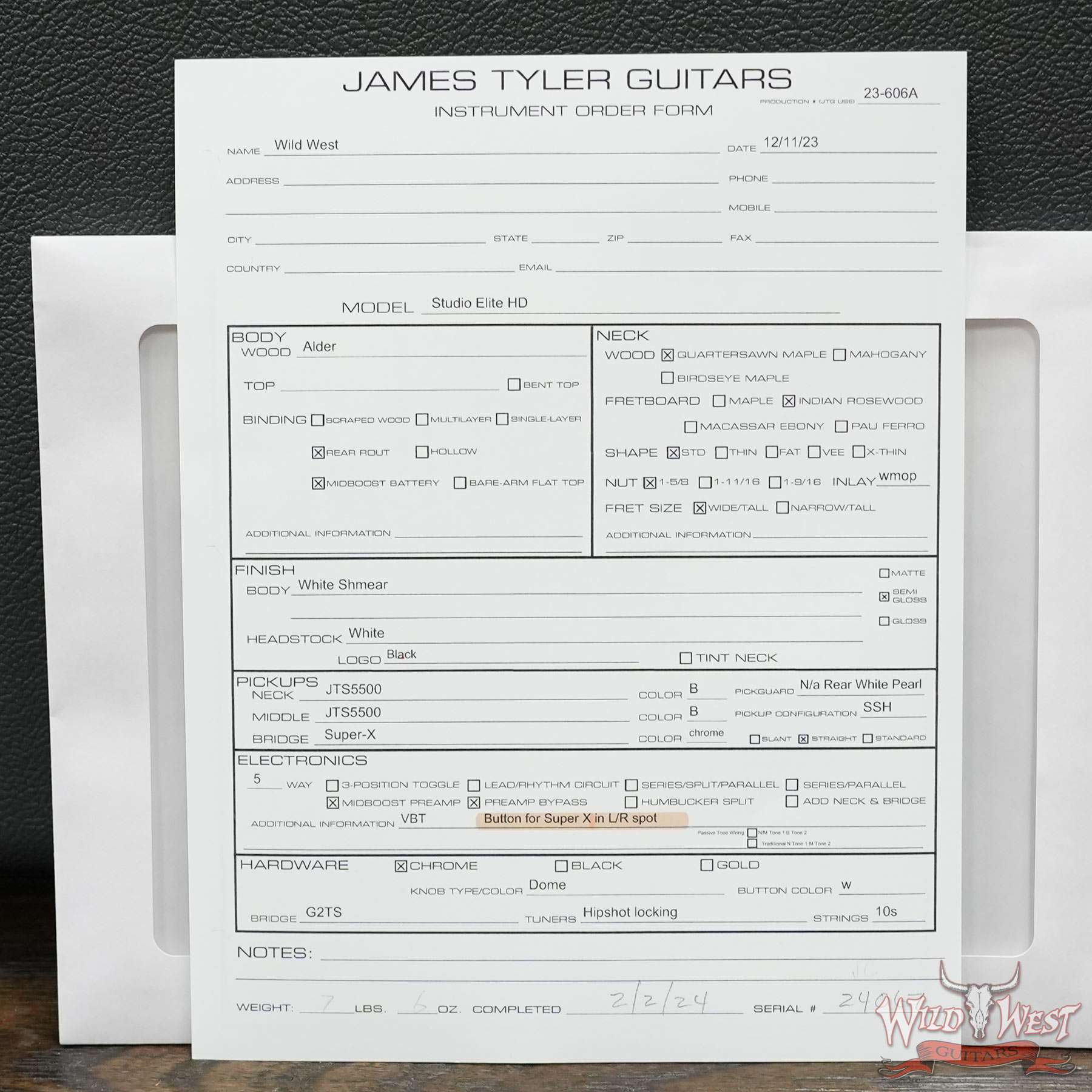 jtg-24067-d10__wwg.jpg James Tyler USA Studio Elite HD HSS Rear Rout Rosewood Fingerboard Super X Humbucker White Shmear 7.45 LBS - Image 13
