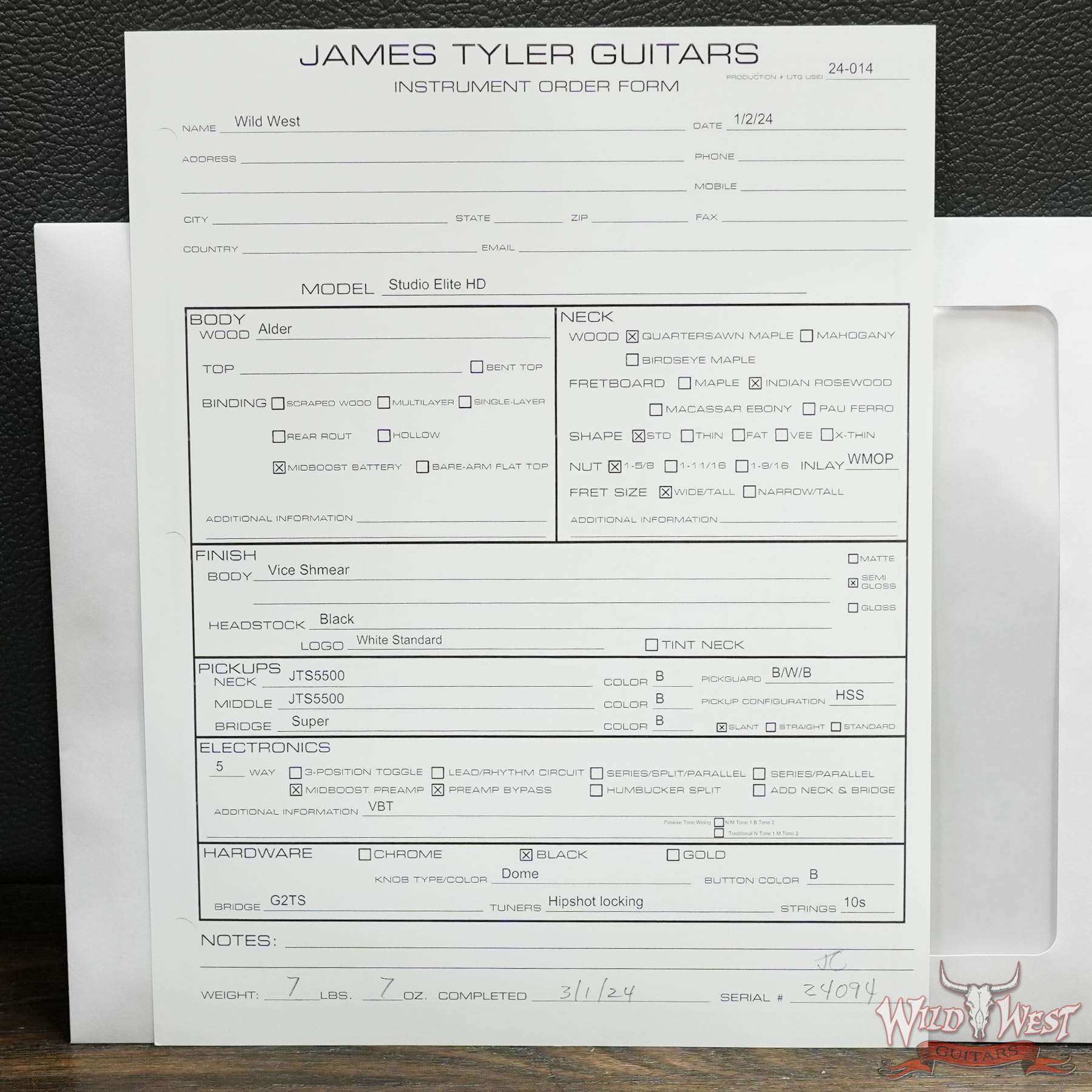 jtg-24094-d7__wwg.jpg James Tyler USA Studio Elite HD HSS Maple Neck Rosewood Fretboard Vice Shmear with Black Hardware 7.45 LBS - Image 12