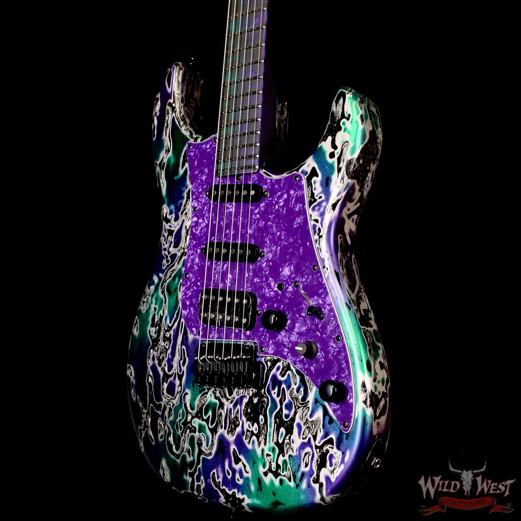 jtg-24225-br__wwg.jpg James Tyler USA Studio Elite HD HSS Maple Neck & Fingerboard Thin Neck Alien Guano with Black Hardware 7.60 LBS - Image 2