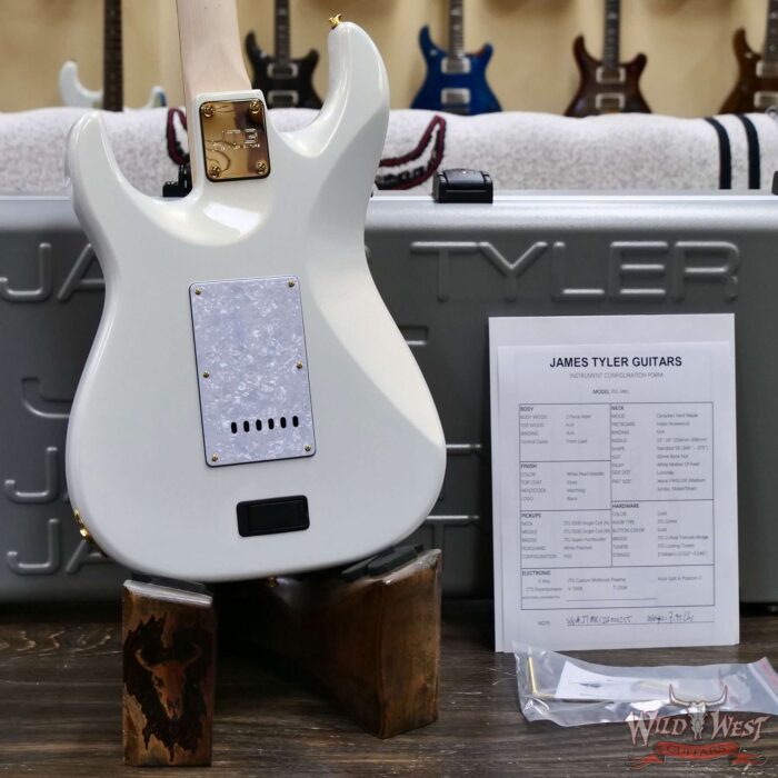 James Tyler JTG MK1 HSS Alder Body Maple Neck with Rosewood Fingerboard Pearl White 7.95 lbs - Image 10
