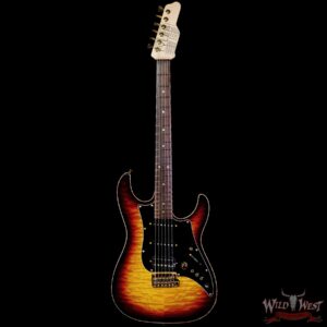 James Tyler USA Studio Elite HSS Midboost Preamp Quilted Maple Top Tobacco Sunburst - Image 3