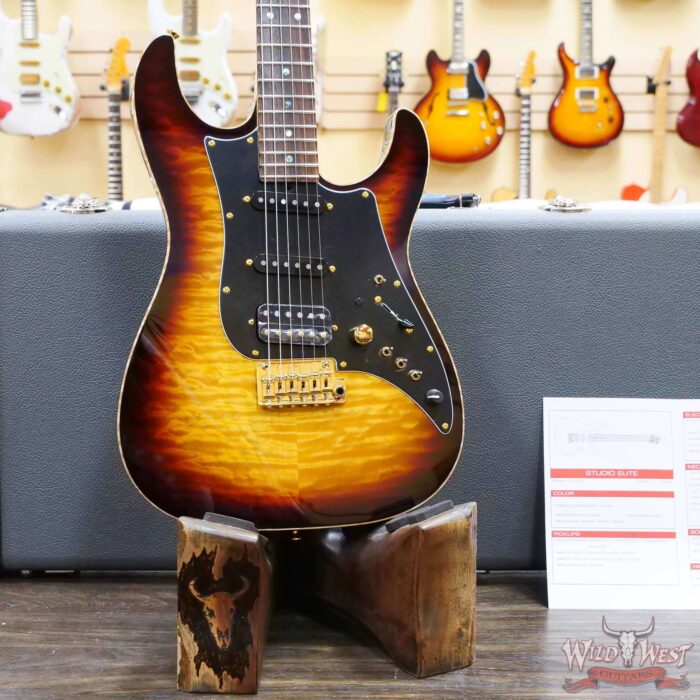 James Tyler USA Studio Elite HSS Midboost Preamp Quilted Maple Top Tobacco Sunburst - Image 8