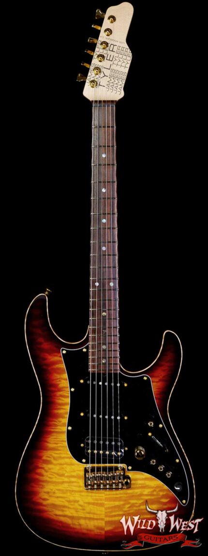 James Tyler USA Studio Elite HSS Midboost Preamp Quilted Maple Top Tobacco Sunburst