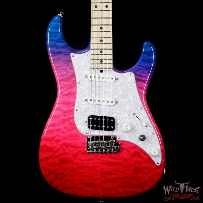 James Tyler 2018 NAMM Studio Elite HD w/ Midboost Preamp HSS Quilt Maple Top Transparent Jimburst - Image 4