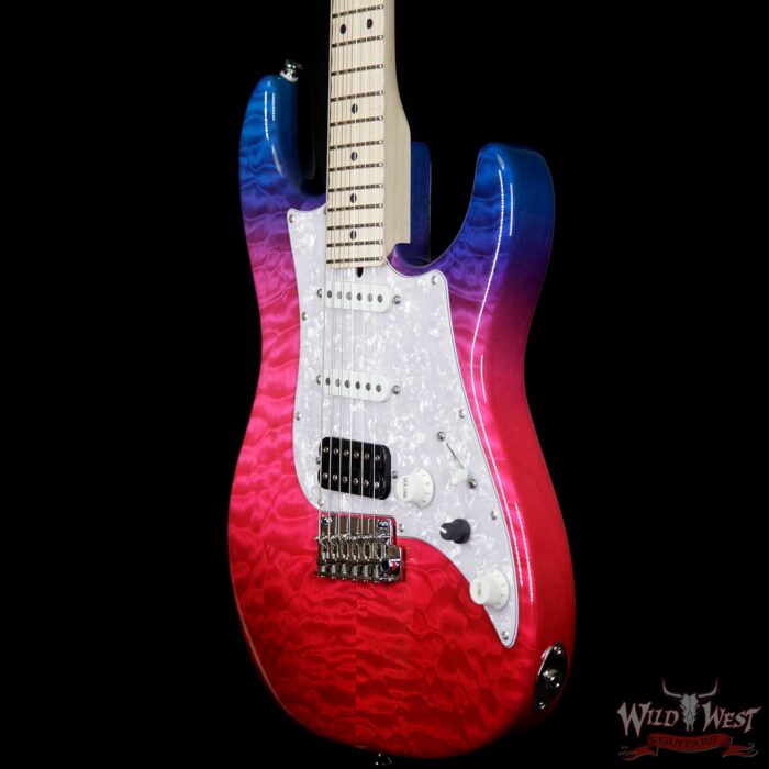 James Tyler 2018 NAMM Studio Elite HD w/ Midboost Preamp HSS Quilt Maple Top Transparent Jimburst - Image 2