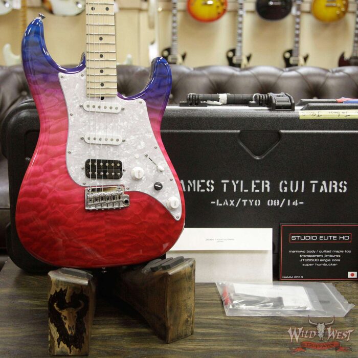 James Tyler 2018 NAMM Studio Elite HD w/ Midboost Preamp HSS Quilt Maple Top Transparent Jimburst - Image 10