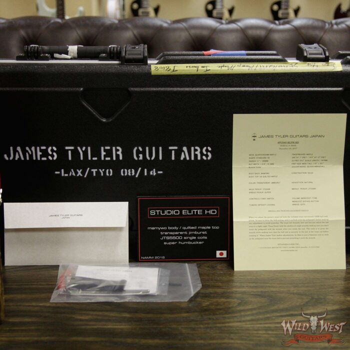 James Tyler 2018 NAMM Studio Elite HD w/ Midboost Preamp HSS Quilt Maple Top Transparent Jimburst - Image 14