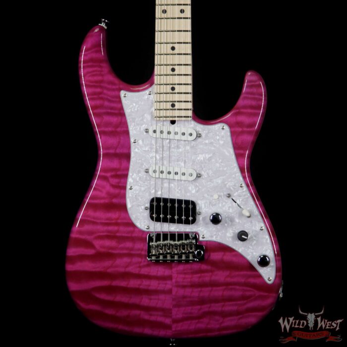James Tyler 2018 NAMM Studio Elite HD w/ Midboost Preamp HSS Quilt Maple Top Transparent Purple - Image 3