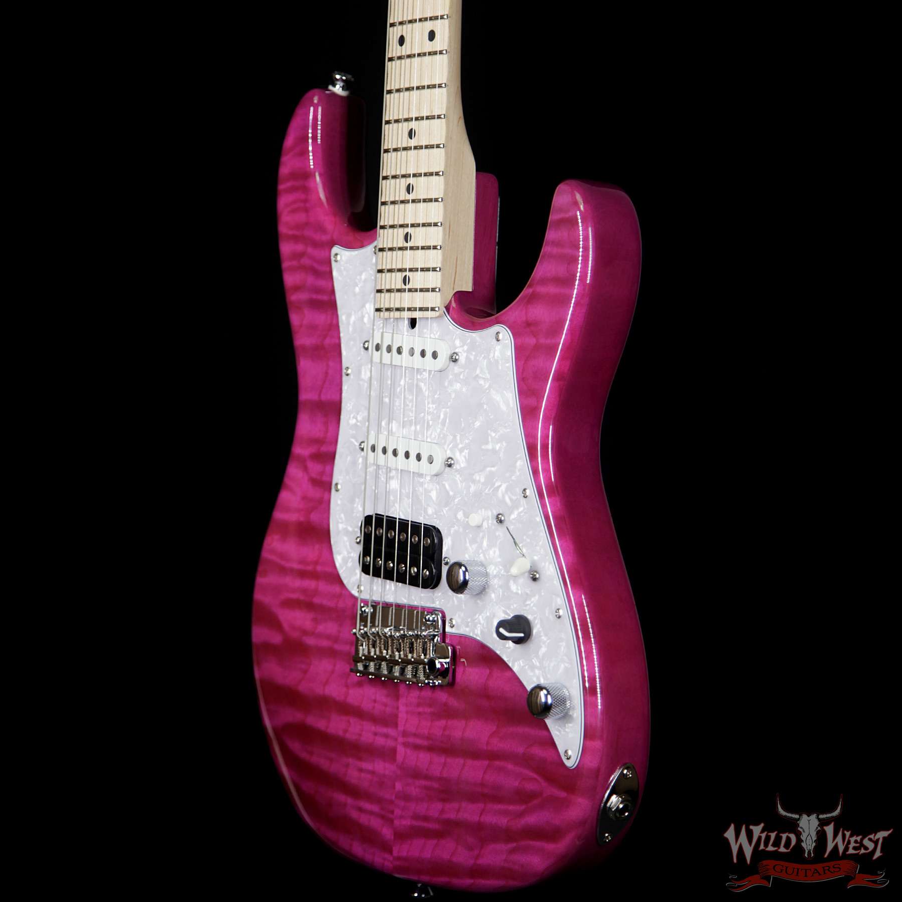 jtj-studioelitehd-transparentpurple-j8012-br__wwg.jpg James Tyler 2018 NAMM Studio Elite HD w/ Midboost Preamp HSS Quilt Maple Top Transparent Purple - Image 2