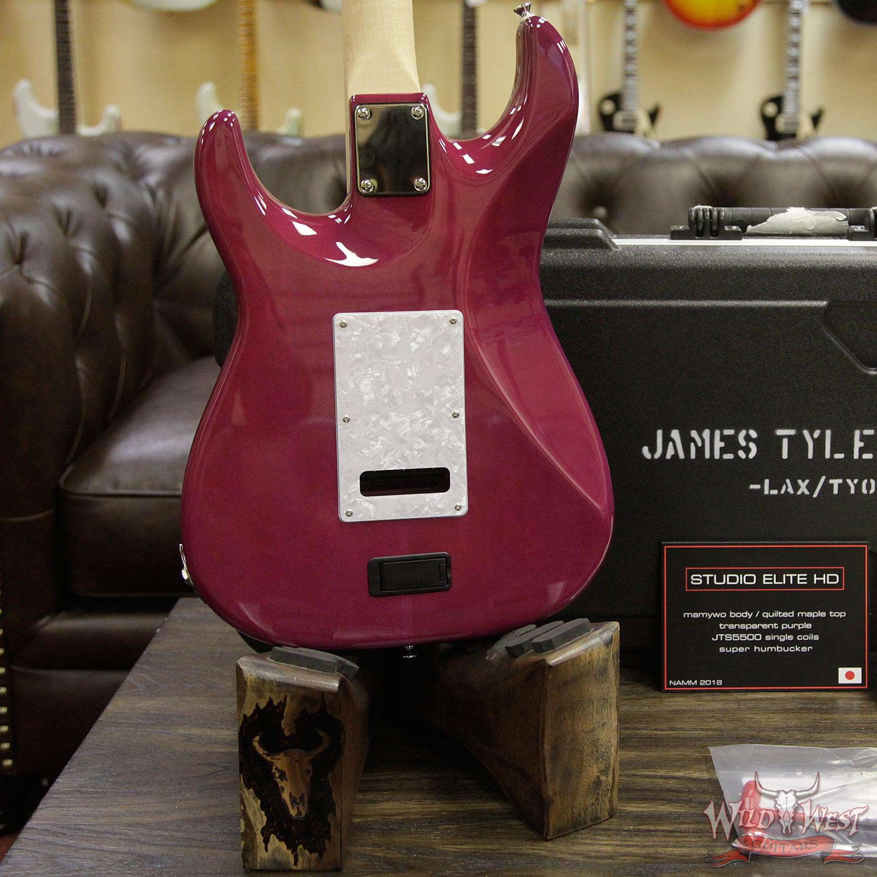 jtj-studioelitehd-transparentpurple-j8012-d4__wwg.jpg James Tyler 2018 NAMM Studio Elite HD w/ Midboost Preamp HSS Quilt Maple Top Transparent Purple - Image 13