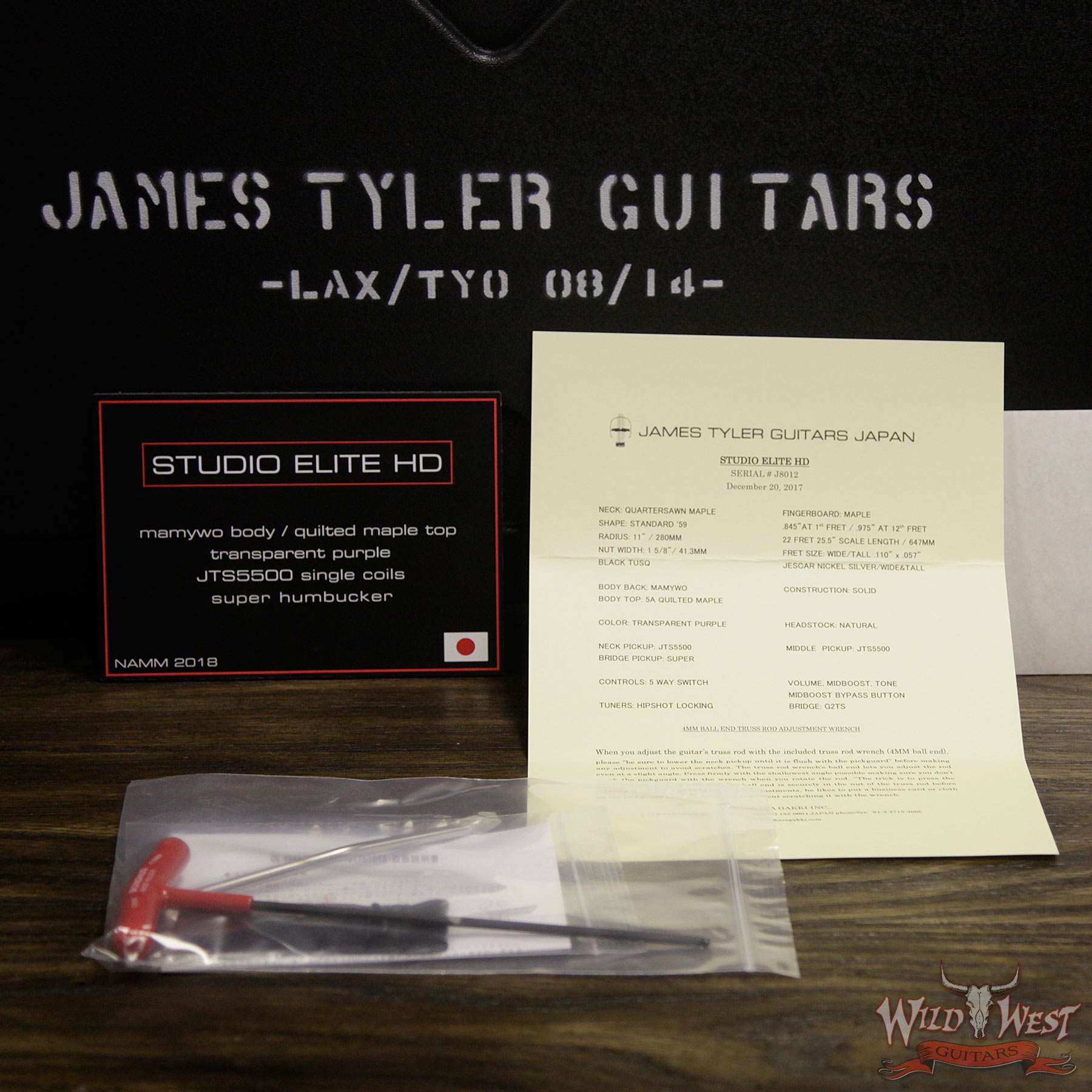 jtj-studioelitehd-transparentpurple-j8012-dc__wwg.jpg James Tyler 2018 NAMM Studio Elite HD w/ Midboost Preamp HSS Quilt Maple Top Transparent Purple - Image 14