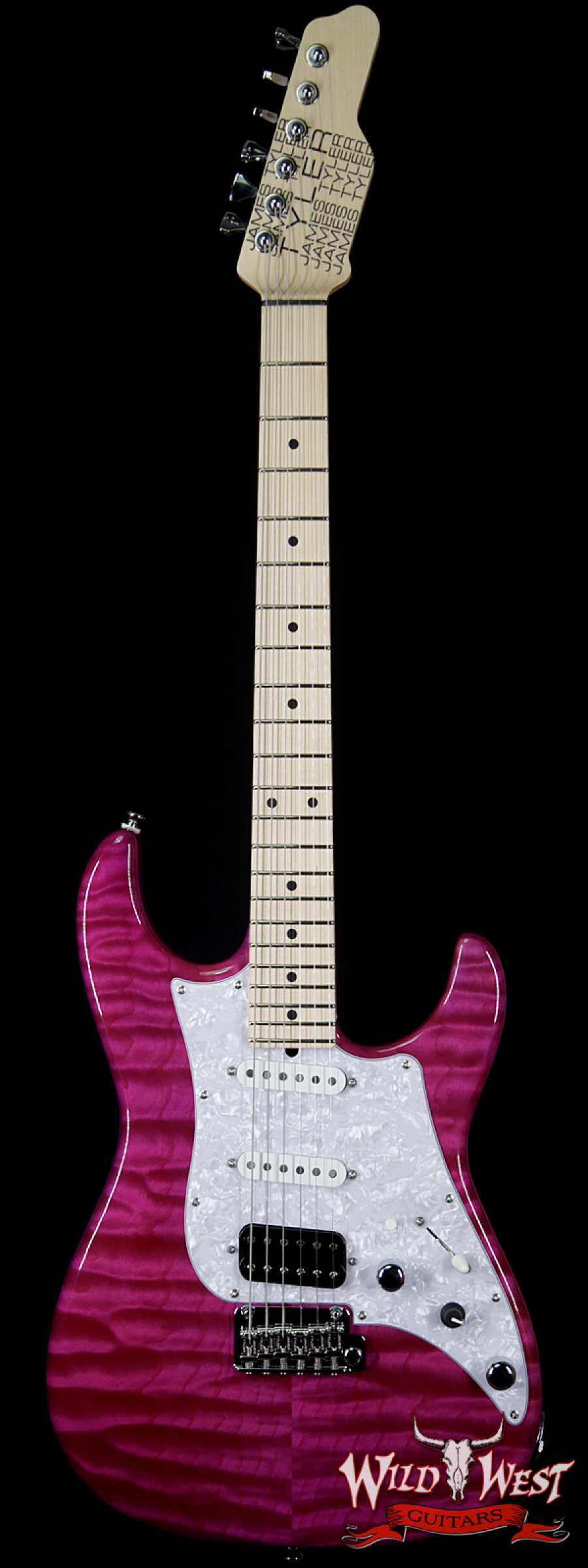 jtj-studioelitehd-transparentpurple-j8012-main__wwg_large.jpg James Tyler 2018 NAMM Studio Elite HD w/ Midboost Preamp HSS Quilt Maple Top Transparent Purple - Image 1