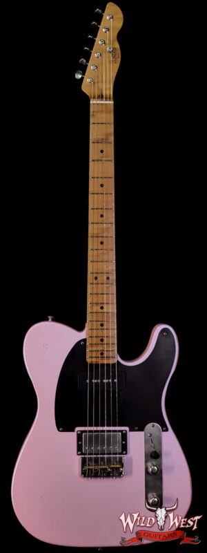 LsL T-Bone One Alder Body with Roasted Maple Neck P90 and Humbucker Light Aging Ice Pink