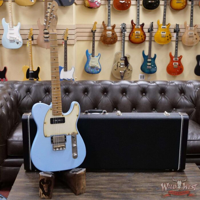 LsL T-Bone One Alder Body with Roasted Maple Neck P90 and Humbucker Light Aging Desoto Pearl - Image 6