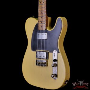 LsL T-Bone One Alder Body Roasted Flame Maple Neck Double Humbucker HH Medium Aging Butterscotch - Image 2