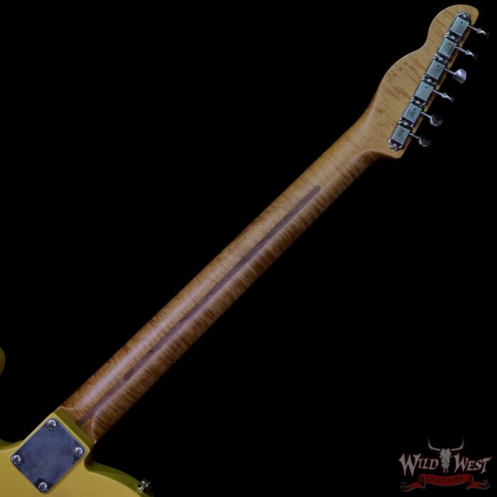 LsL T-Bone One Alder Body Roasted Flame Maple Neck Double Humbucker HH Medium Aging Butterscotch - Image 5