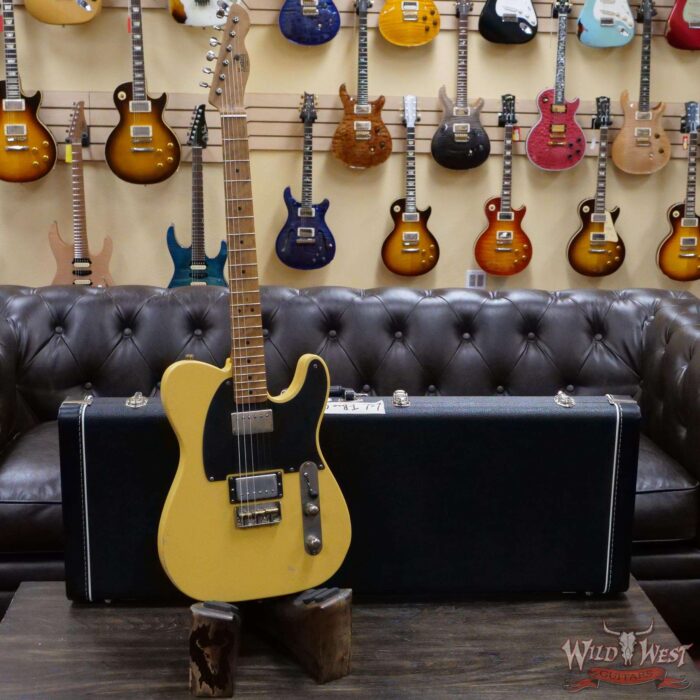 LsL T-Bone One Alder Body Roasted Birdseye Maple Neck Double Humbucker HH Medium Aging Butterscotch - Image 6