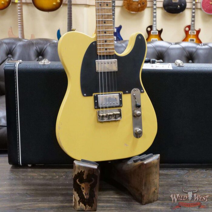 LsL T-Bone One Alder Body Roasted Birdseye Maple Neck Double Humbucker HH Medium Aging Butterscotch - Image 8