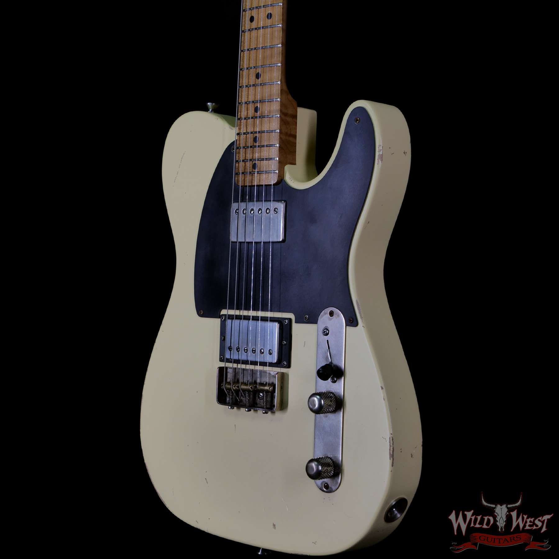 lsl-5290-br__wwg.jpg LsL T-Bone One Alder Body Roasted Flame Maple Neck Double Humbucker HH Medium Aging Blonde - Image 2