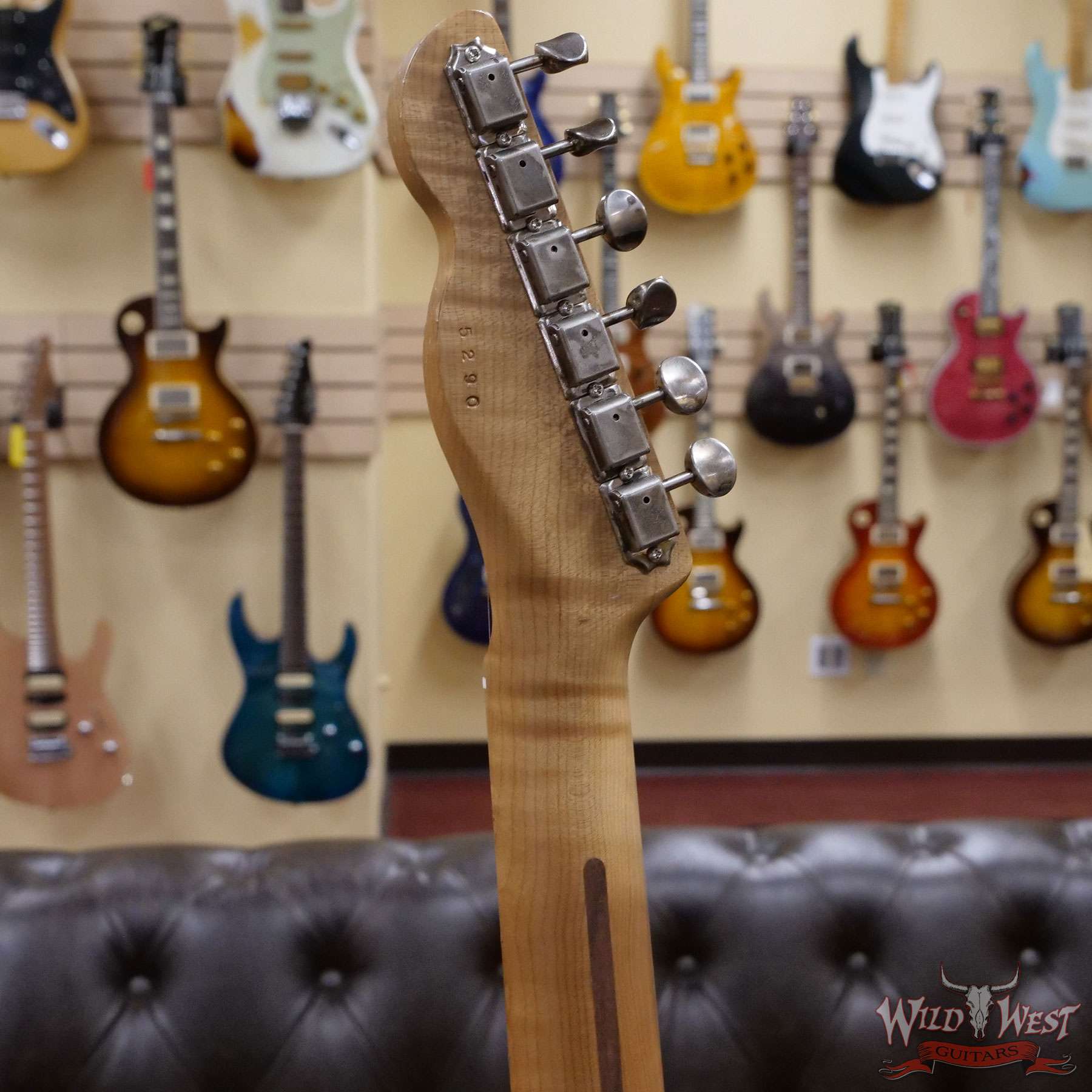 lsl-5290-d5__wwg.jpg LsL T-Bone One Alder Body Roasted Flame Maple Neck Double Humbucker HH Medium Aging Blonde - Image 10