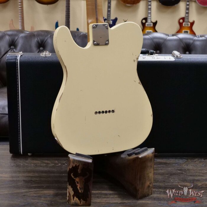 LsL T-Bone One Alder Body Roasted Flame Maple Neck Double Humbucker HH Medium Aging Blonde - Image 11