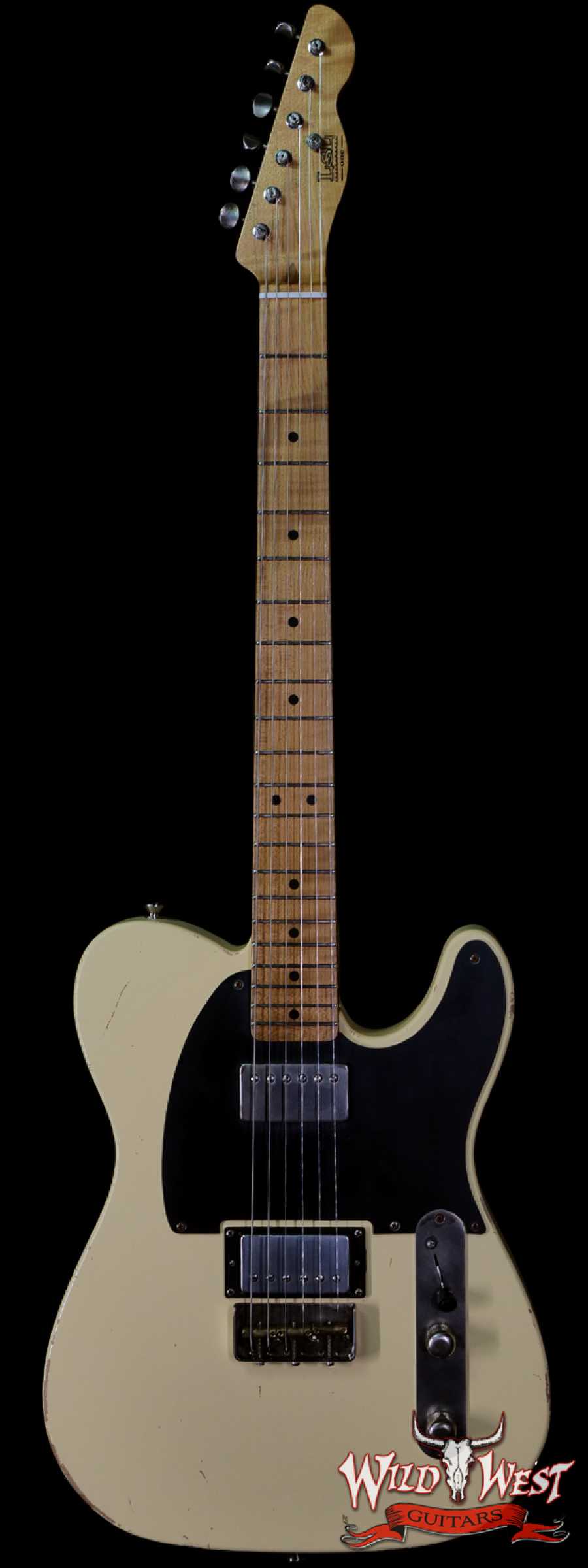 lsl-5290-main__wwg_large.jpg LsL T-Bone One Alder Body Roasted Flame Maple Neck Double Humbucker HH Medium Aging Blonde - Image 1