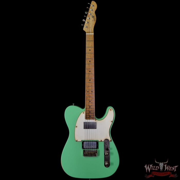 LsL T-Bone One Alder Body Roasted Birdseye Maple Neck Double Humbucker HH Medium Aging Surf Green - Image 3