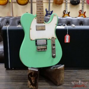 LsL T-Bone One Alder Body Roasted Birdseye Maple Neck Double Humbucker HH Medium Aging Surf Green - Image 8