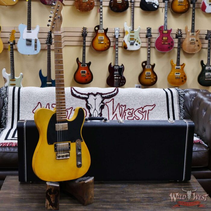 LsL T-Bone One Alder Body Roasted Birdseye Maple Neck Double Humbucker HH Medium Aging Butterscotch - Image 6