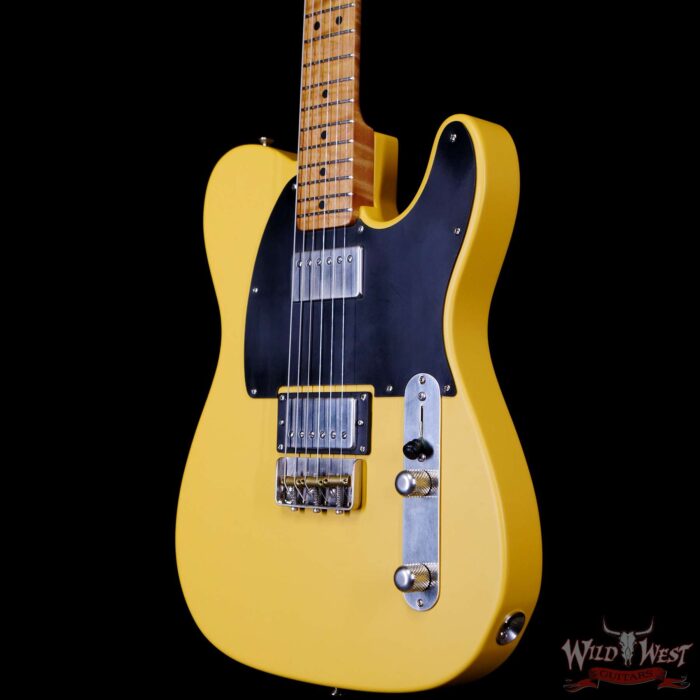 LsL T-Bone One HH Roasted Flame Maple Neck Double Humbucker Butterscotch - Image 2