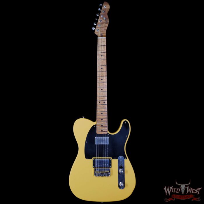 LsL T-Bone One HH Roasted Flame Maple Neck Double Humbucker Butterscotch - Image 3
